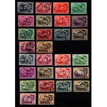 1950-53 - Ungarn - AFA 1049-62 og 1156-69 - Frimærke - Femårsplanen - Komplet sæt - Stemplet.